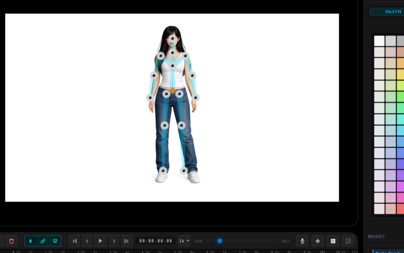Bone rigging in action
